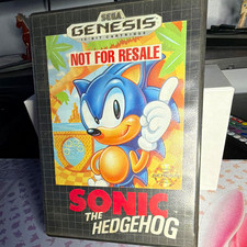 SEGA Sonic the Hedgehog Not For Resale Sega Genesis Game Cartridge w/ Case