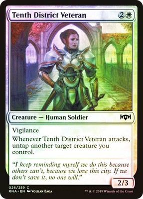 MTG FOIL Tenth District Veteran  - Ravnica Allegiance #026