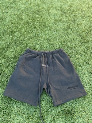 Fear of God Essentials Men's Sweat Shorts Black Drawstring Logo Pockets
