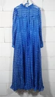 Rare Original Nina Ricci Sportswear Paris Couture Dress Size 44 Blue Gold Thread
