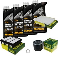 Mann Inspektionspaket 4L Mannol Longlife 5W-30 FüR Hyundai I30 1.4 1.6 2.0