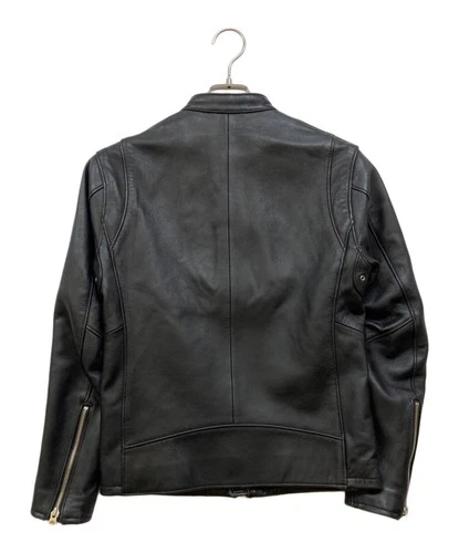 BEAUTY&YOUTH Lambskin Leather Single Riders Jacket Men's Size XS Black image 2