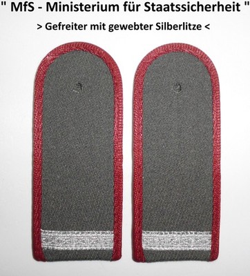 '' MfS - Gefreiter ''  SST mit gewebter Silberlitze