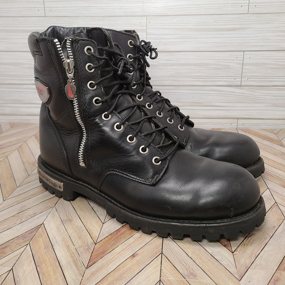 Red Wing steel toe black leather ankle boots. Size 12 Women main image 2