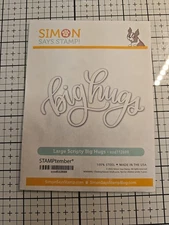 Simon Says Stamp Big Hugs Scripty Sentiment Large Card Making Dies