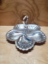 Shelton-ware NYC polished chrome appetizer tray shell (D)