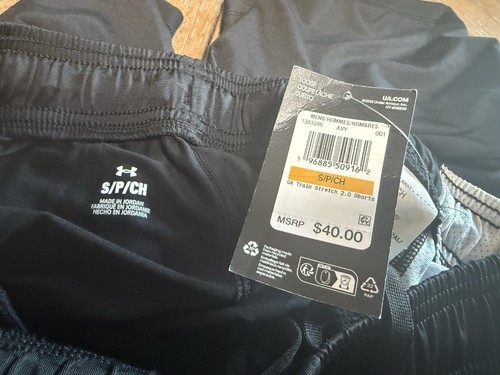 Under Armour Men's Train Stretch 2.0 Shorts Small Size Black & White Color New - Picture 6 of 6
