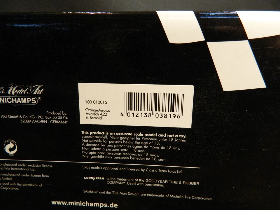 Minichamps 1:18 Orange Arrows Asiatech A22 - Image 3 of 3