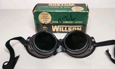 Vintage Willson Welding Goggles Safety Glasses Vtg Old Cool Mad Max Steampunk 