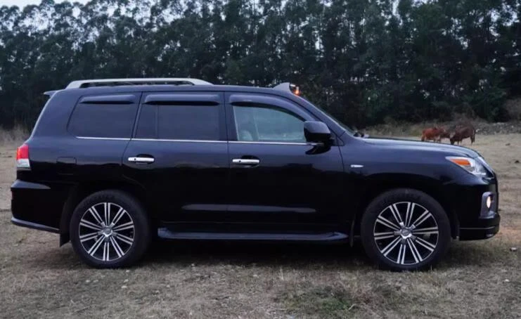 6 piezas parasol de ventilación de visera de ventana protector de lluvia apto para Lexus LX570 2007-2021 Foto 4 de 4