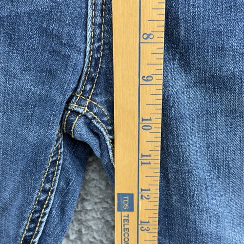 Jeans Levis 511 Performance Slim Donna 18R Distressed Mid Rise Elasticizzato Blu LEGGI - Foto 5 di 10