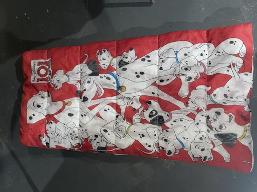Vintage 90's Walt Disney's 101 Dalmatians Red Double Sided Sleeping Bag 54"×28" - Picture 2 of 4