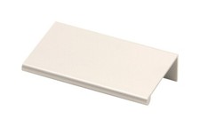 Silverline Matt White Finger Edge Pulls Aluminum Cabinet Door Drawer Handle