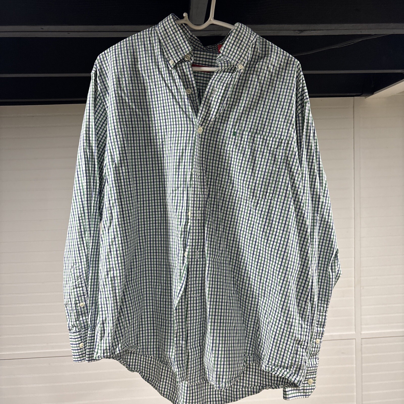 IZOD Shirt Mens Large Plaid Long Sleeve Button Down