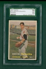 1957 Topps Baseball Card - #212 Rocky Colavito RC, SGC 5.5 EX+