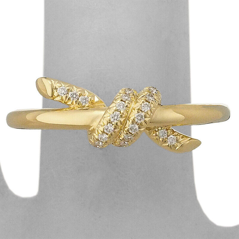 TIFFANY & Co. knot Ring Diamond Yellow Gold Au750 K18 US TIFFANY & Co. knot Ring Diamond Yellow Gold Au750 K18 US
