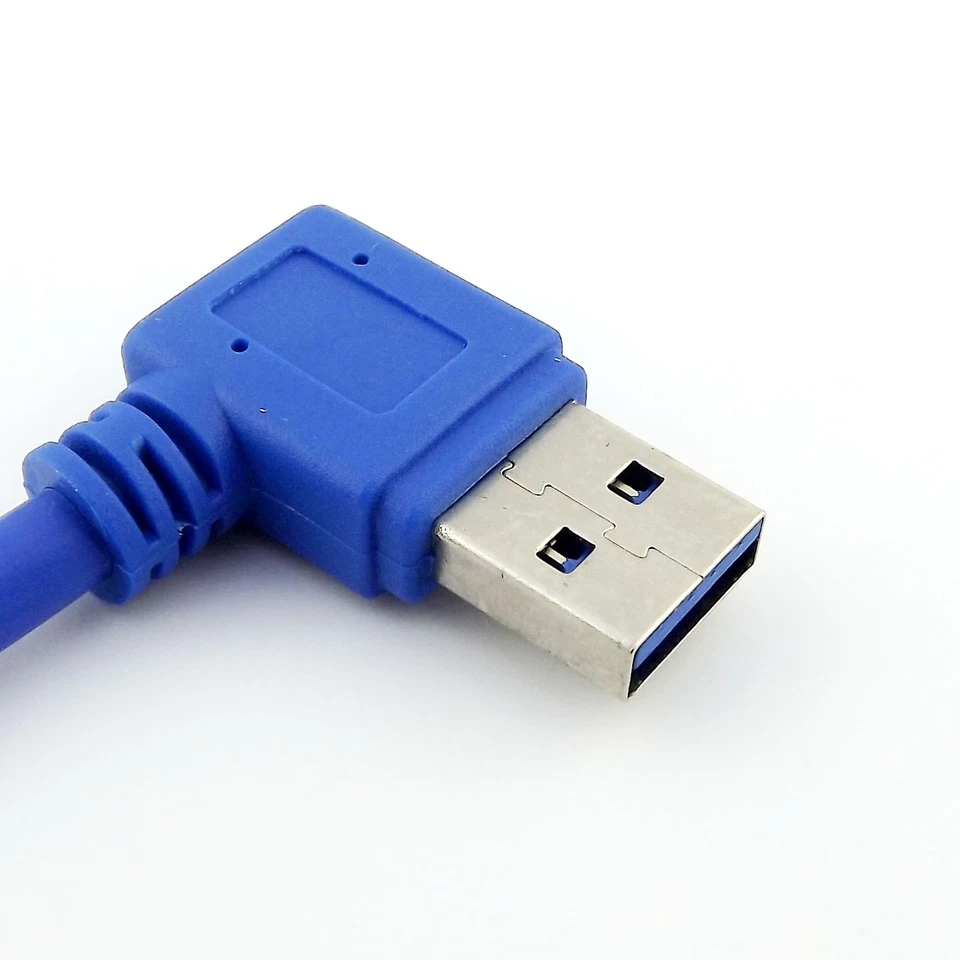 1x USB 3.0 A Male 90 Degree Right Angled to A Male Left Angle Generic Cable 30cm - Image 4 of 4