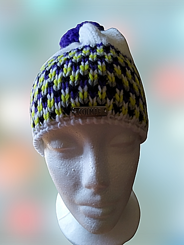 Berretto con pon pon Colmar originale. Unisex Cappello da neve bianco blu  giallo | eBay