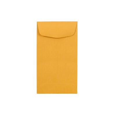 JAM Paper #6 Coin Business Envelopes 3.375'' x 6'' Brown Kraft Manila 1623992