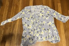 3/4 Sleeves, Dress Shirt, Flowers 