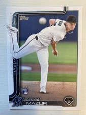 ADAM MAZUR 2025 TOPPS SERIES 1 ROOKIE RC MIAMI MARLINS