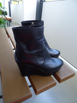 Tod´s Plateau Stiefeletten, Gr.40, black, 3xgetragen, absolut TOP