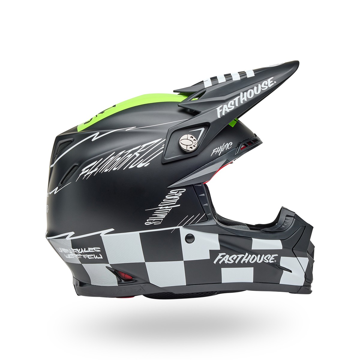 Bell Moto-9S Flex Dirt Helmets Fasthouse Smoke Bomb Black/Hi-Viz