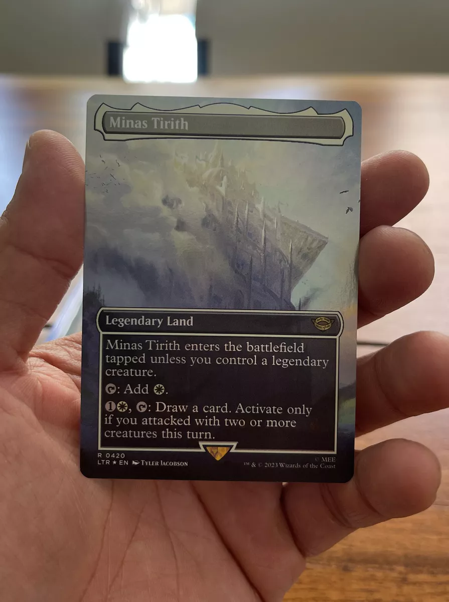 Minas Tirith Borderless Foil Rare MtG Card LTR 420 LotR