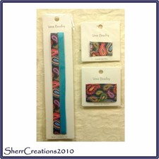 New Vera Bradley Hair Accessories Bundle Pins Headband Elastic Twilight Paisley