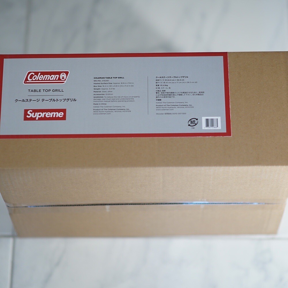 Supreme Coleman Charcoal Grill Red Box Logo BRAND NEW SS23