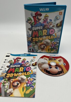 Super Mario 3D World (Nintendo Wii U, 2013) CIB, Mint Disc Tested Action Fun EUC