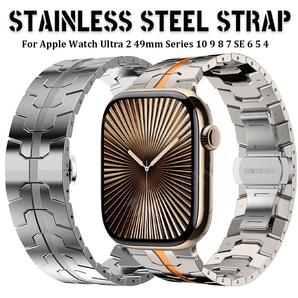 STEEL STRAP BAND For Apple iWatch Series 11/10/9/8/7/6/5/4 Metal