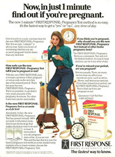 1991 First Response Pregnancy Test vintage Print AD Advertisement