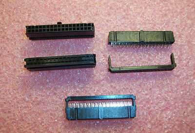 QTY (50) 34 POSITION 26-28AWG IDC RIBBON CABLE RECEPTACLES 2.54mm 746285-8 AMP