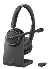 Wireless Headset w/Microphone, Bluetooth Headset w/AI Noise Canceling Mic mute