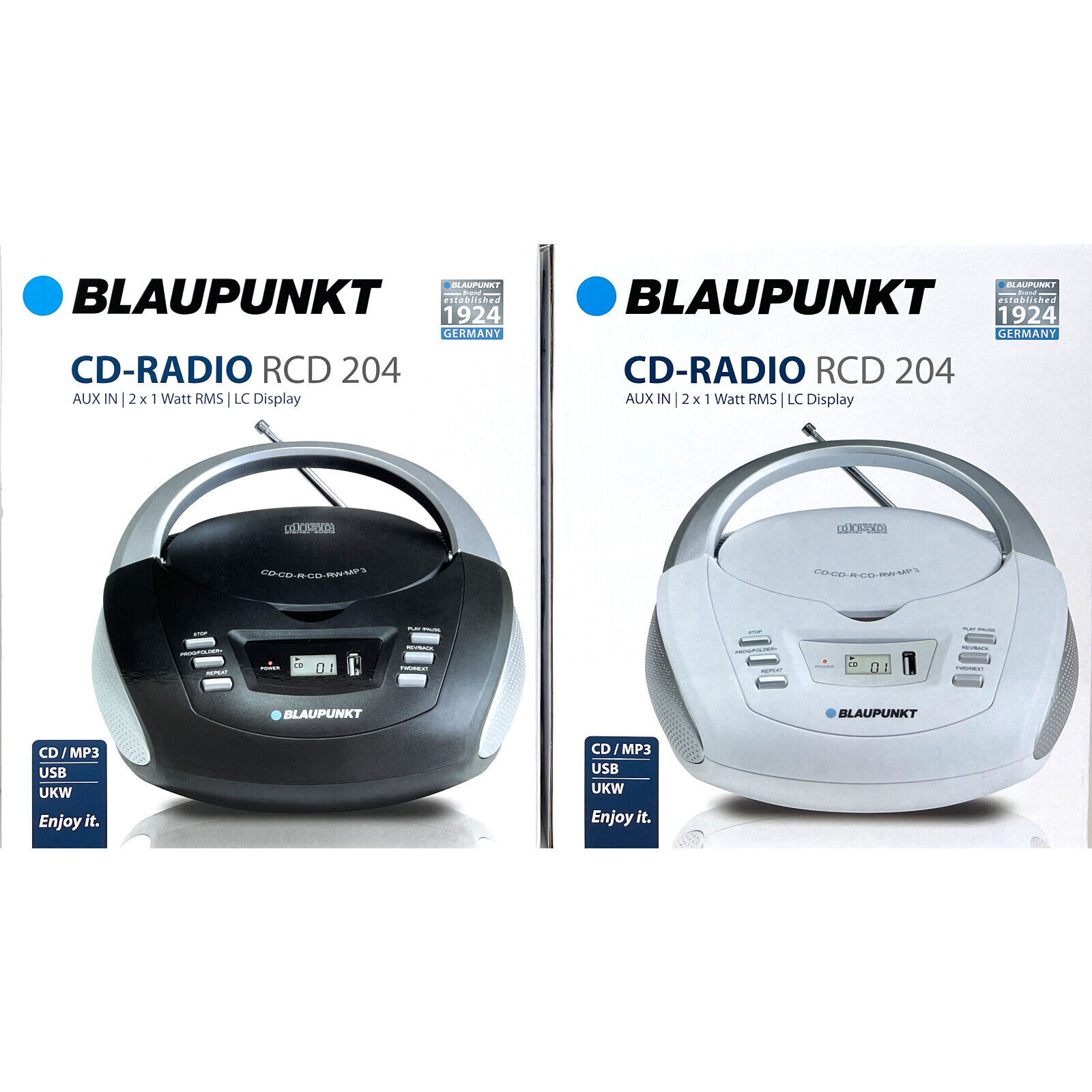 Thumbnail - Blaupunkt Cd Radio Rcd 204 Lc Display Cd Mp3 Radio Ukw Usb Cd-r Cd-rw
