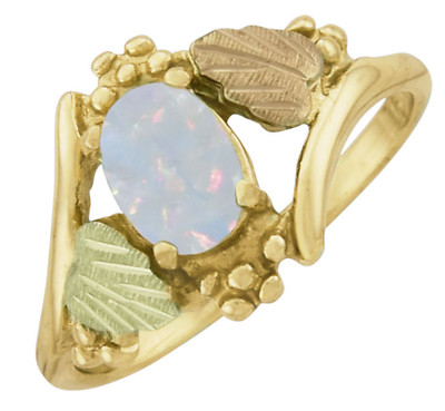 Dakota Black Hills Gold X mm Lab-Created Opal Ring #KRL 685 Select Your  Size