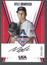 2019 USA Stars & Stripes College Signatures Black Ink #CNT-KB Kyle Brnovich 426/