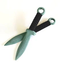 Jade Training Knife Green Double Daggers Trainer Shaolin Dagger Practice Kung Fu