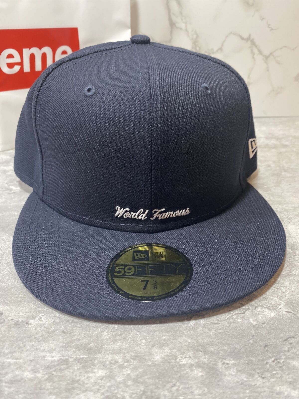 7-58カラーSUPREME Reverse Box Logo New Era 7 5/8 - キャップ