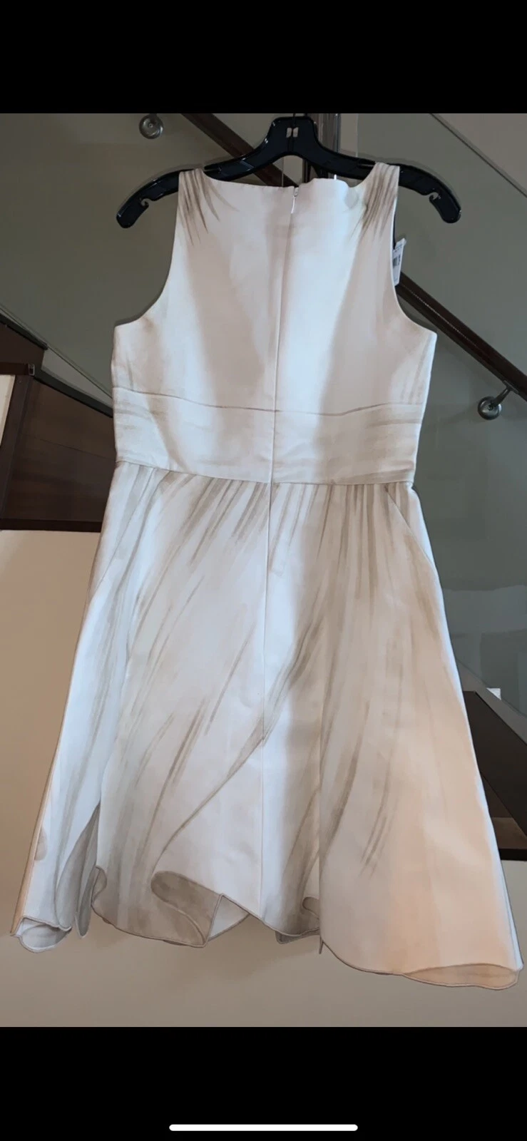 MOSCHINO COUTURE PASSERELLA BAMBOLA DI CARTA BABYDOLL VESTITO beige bianco 08756 taglia 10US 44IT