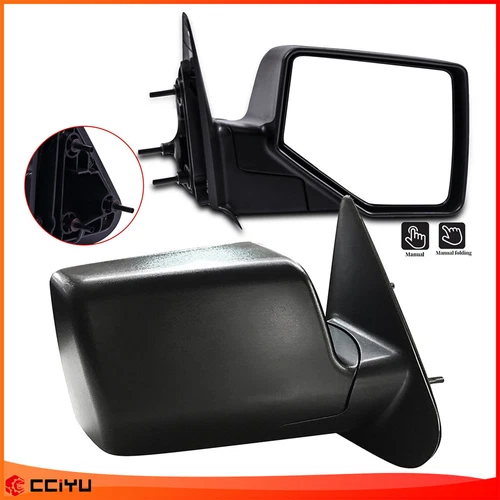 LH+RH Side View Manual Textured Mirrors pair For 06-11 Ford Ranger Pickup Truck