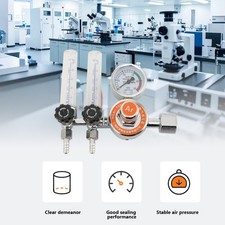 Druckminderer 0-15MPa Druckregler 2x Flowmeter CO2, (ARGON) Manometer/Rotameter
