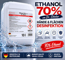 Ethanol 70%  10 L Desinfektionsmittel  H&auml;nde und Fl&auml;chen Fl&auml;chendesinfektion