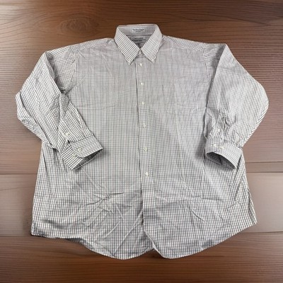 Vintage Croft Barrow Private Stock Pima Blend Pinpoint Shirt Mens 18.5 Preppy