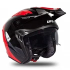 UFO Sheratan Open-Face Jet Visor Black Red