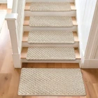 Bullnosed Carpet Stair Treads 9"x30" Area Rug Door Mat Tape Free 14/12/7/2 Set