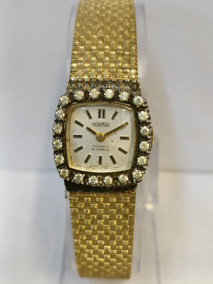 ROAMER 19 JOYAS CUERDA PÁTINA ESFERA BLANCA 4668330 SUIZO MUJER FUNCIONANDO COMPLETO Foto 2 de 4