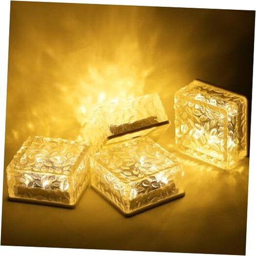 4Pack Solar Brick Lights,4.3 * 4.3in Outdoor Solar Lights,Pavers Lights,Solar