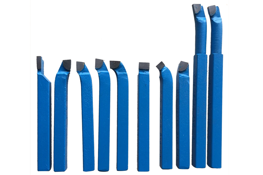 10 tlg. HM Drehmeißelset Drehstahlset Messerset Drehstähle Drehbank 10mm hoch - Bild 3 von 4